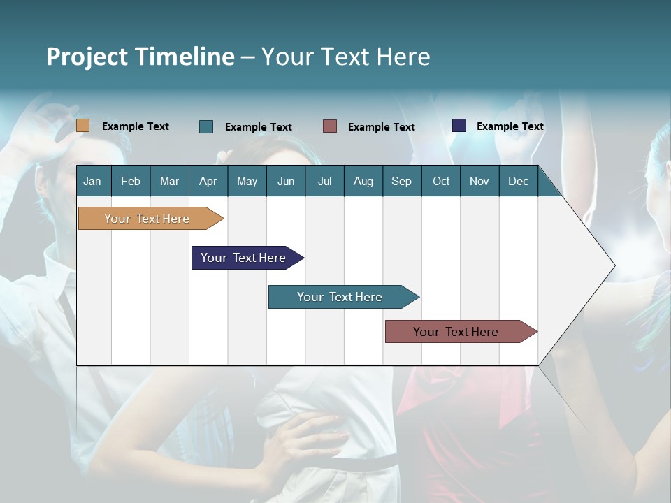Group Moving Four PowerPoint Template