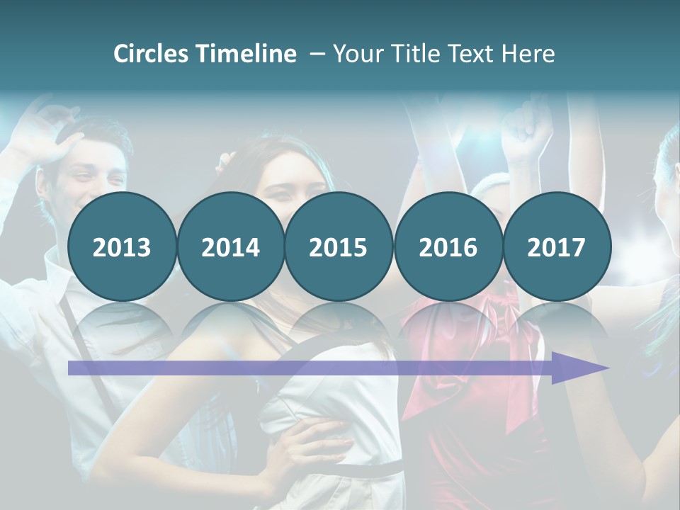 Group Moving Four PowerPoint Template