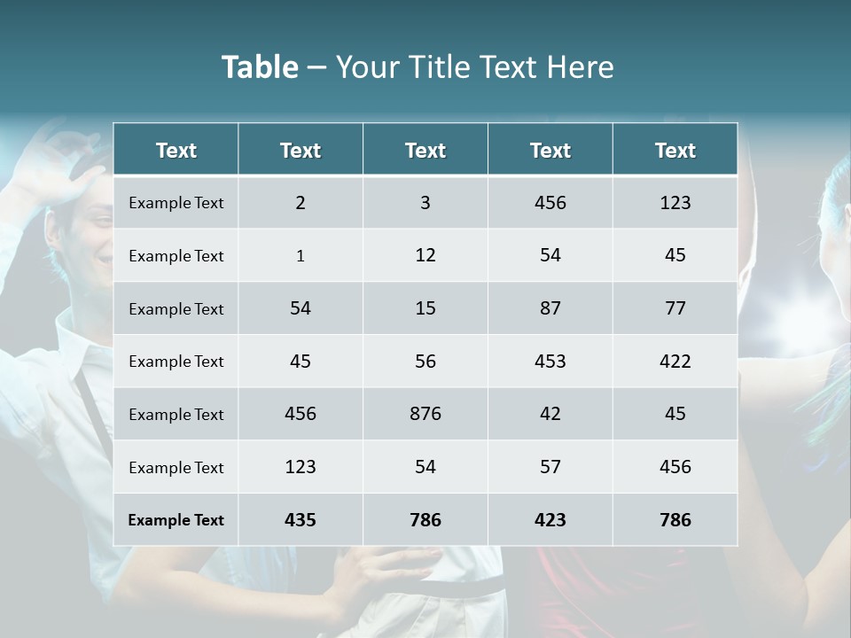 Group Moving Four PowerPoint Template