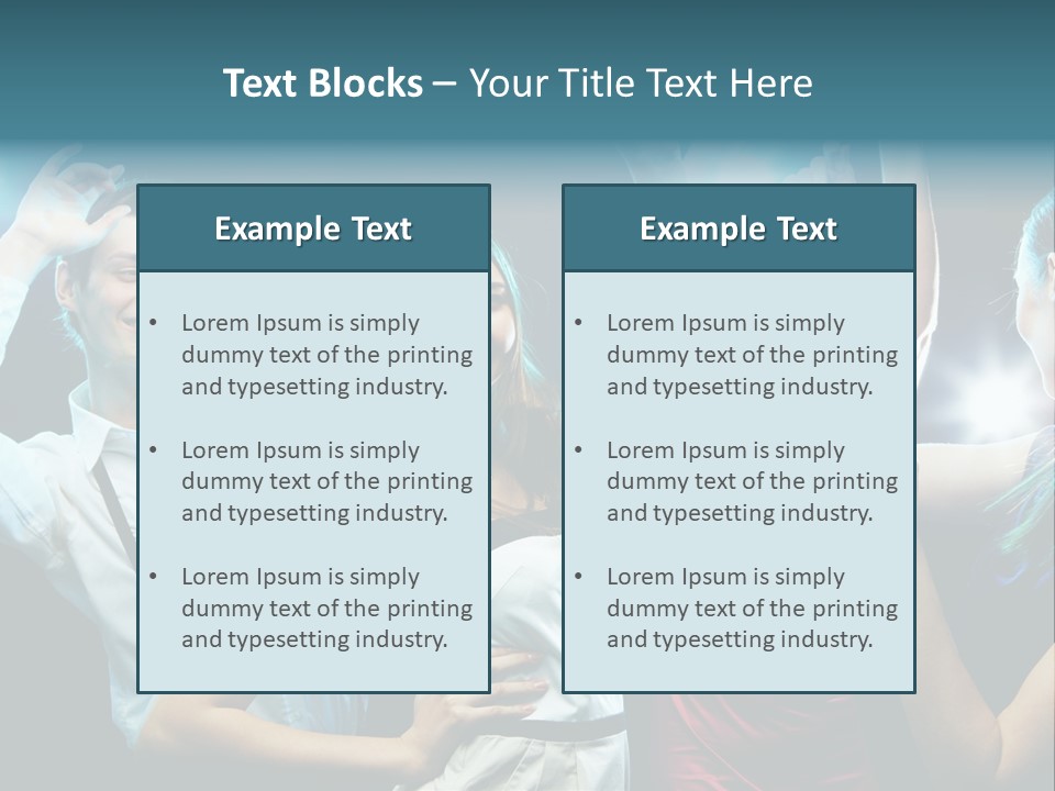 Group Moving Four PowerPoint Template