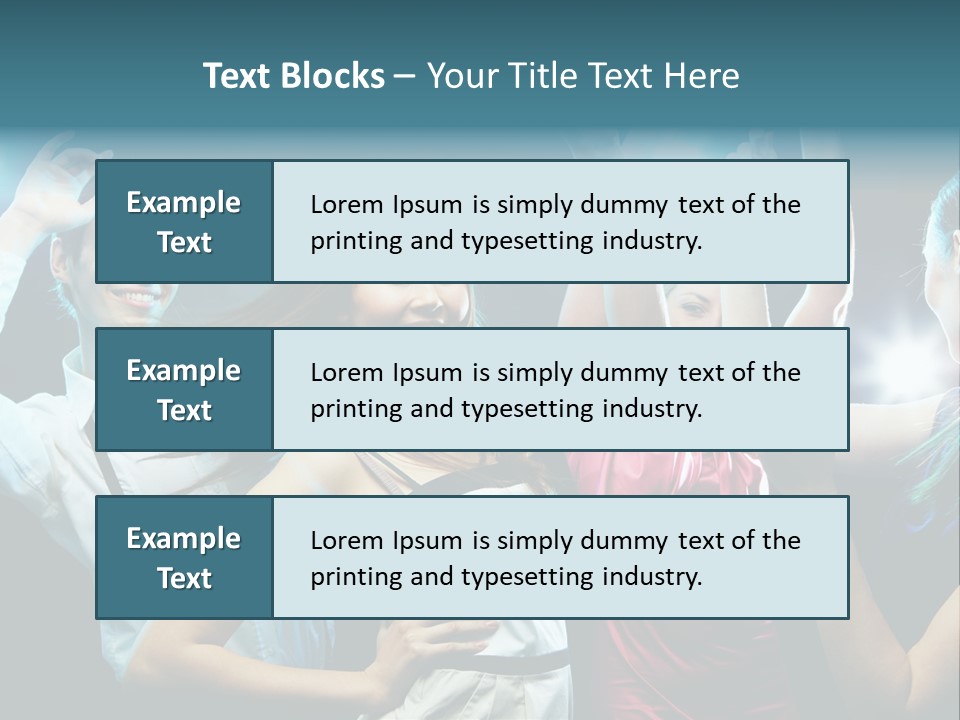 Group Moving Four PowerPoint Template