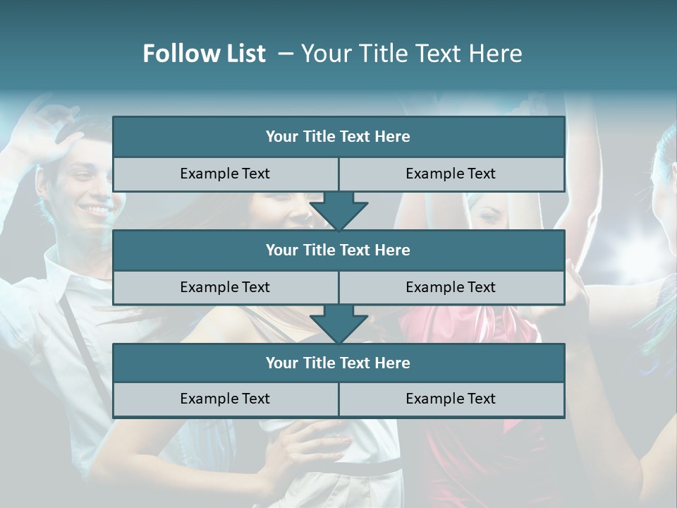 Group Moving Four PowerPoint Template
