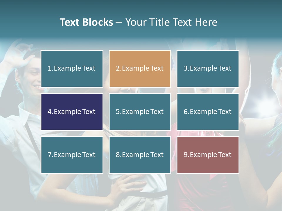 Group Moving Four PowerPoint Template