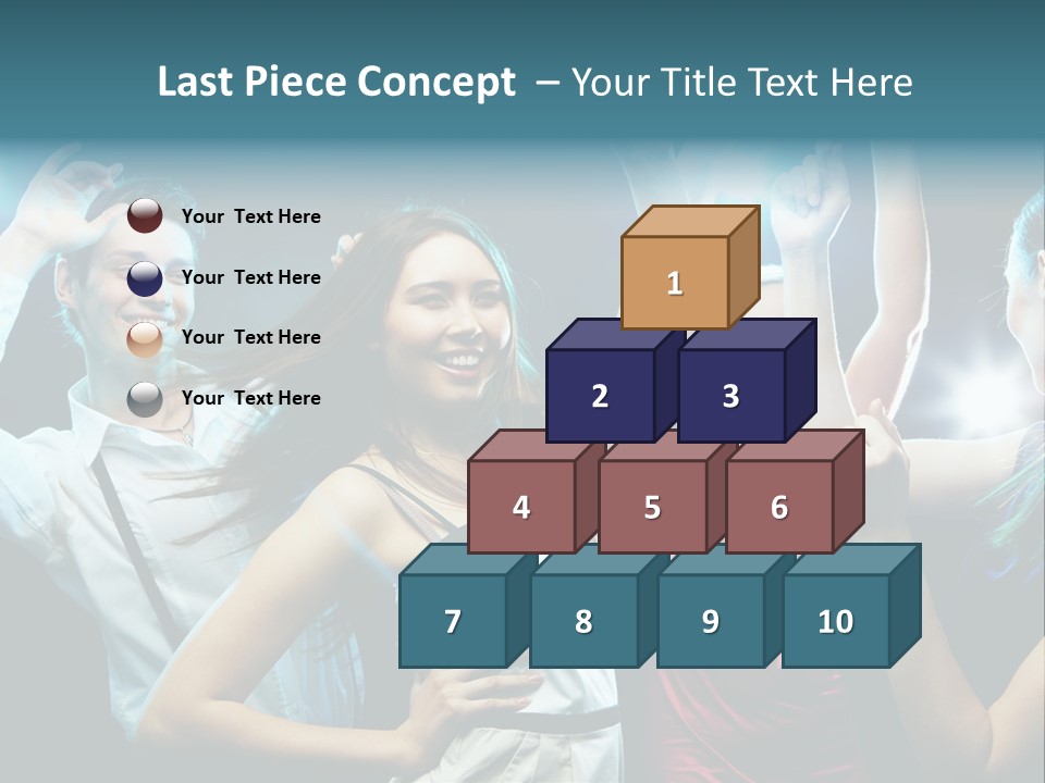 Group Moving Four PowerPoint Template