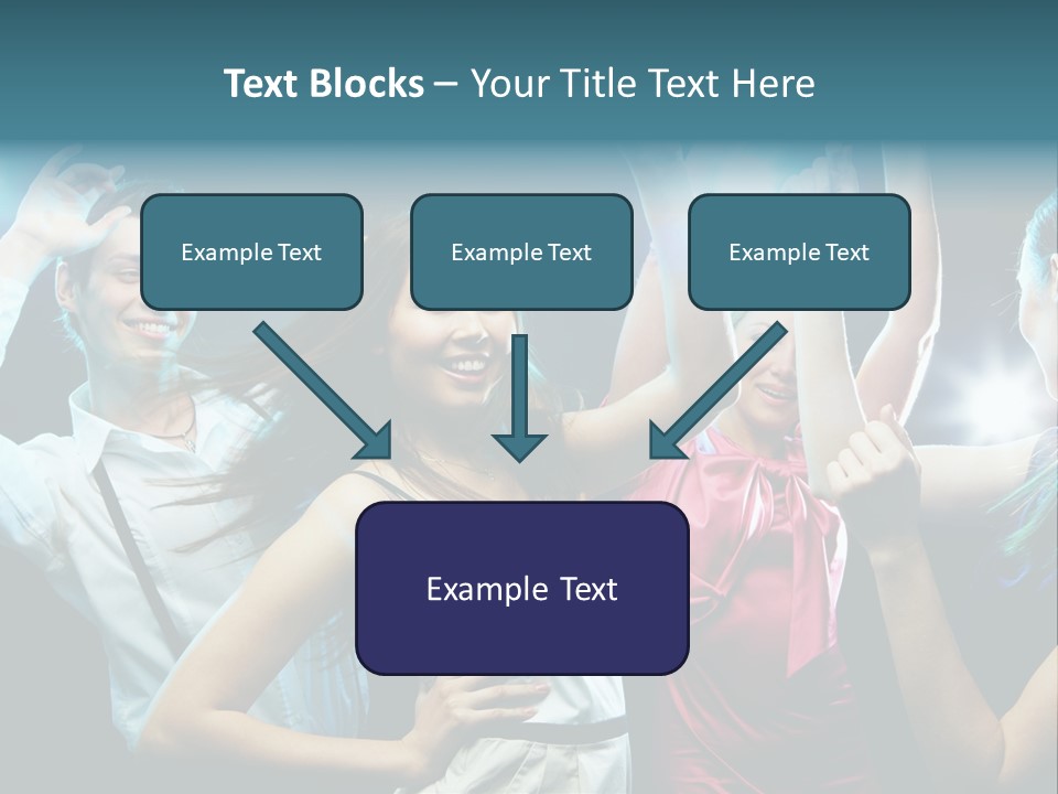 Group Moving Four PowerPoint Template
