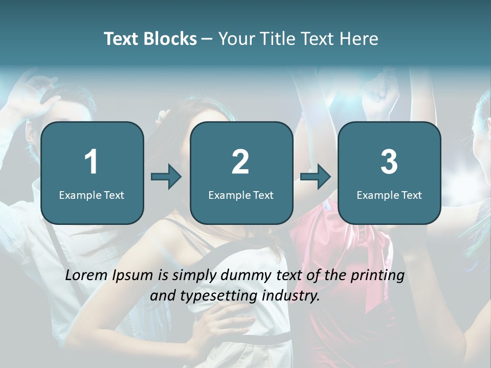Group Moving Four PowerPoint Template