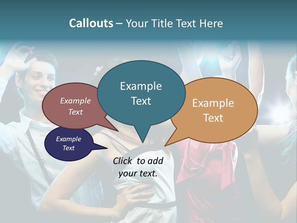 Group Moving Four PowerPoint Template