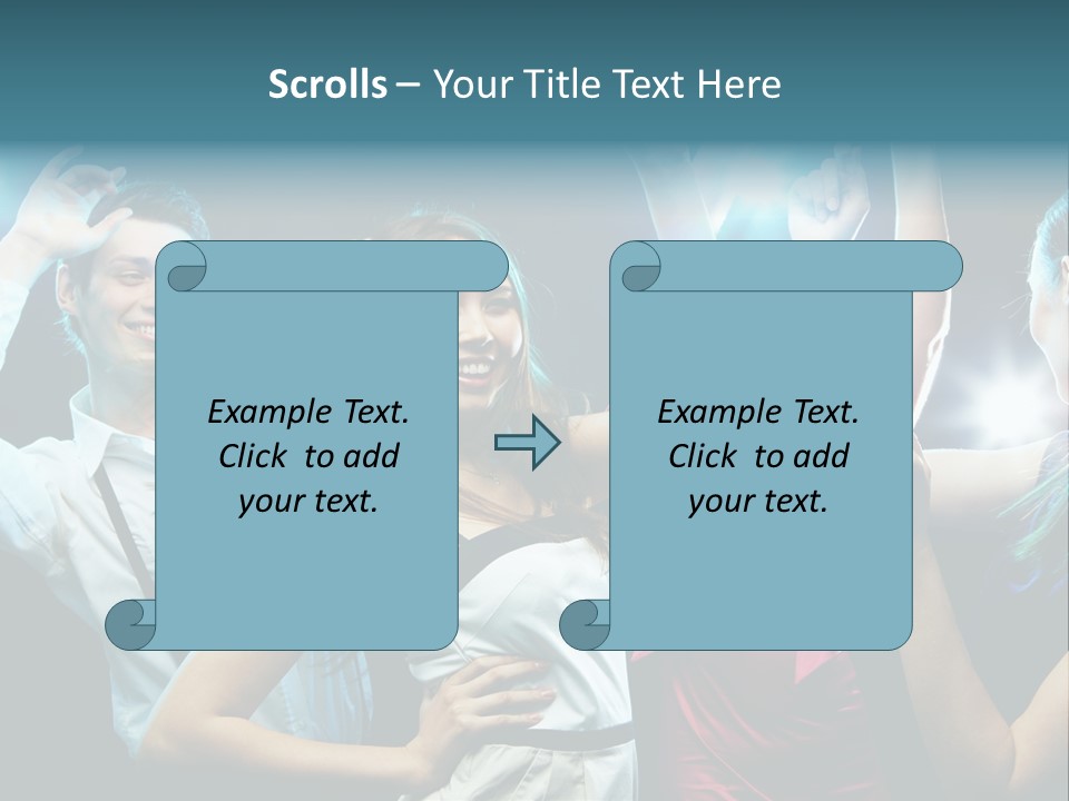 Group Moving Four PowerPoint Template