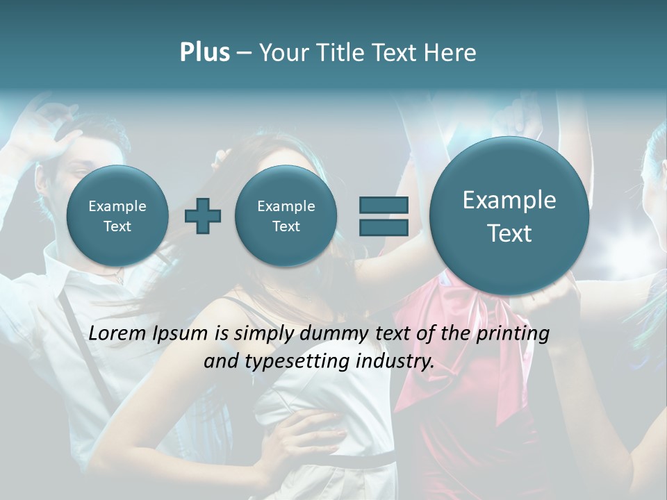 Group Moving Four PowerPoint Template