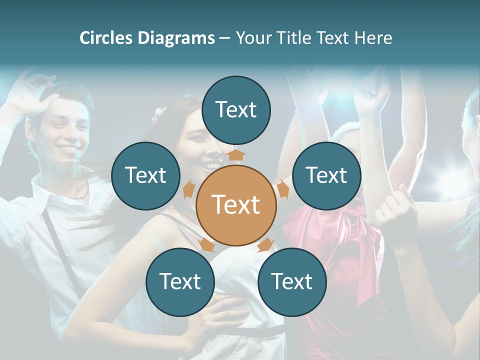 Group Moving Four PowerPoint Template