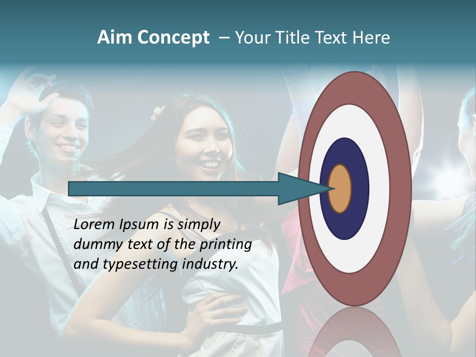 Group Moving Four PowerPoint Template