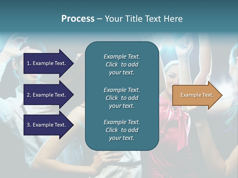 Group Moving Four PowerPoint Template