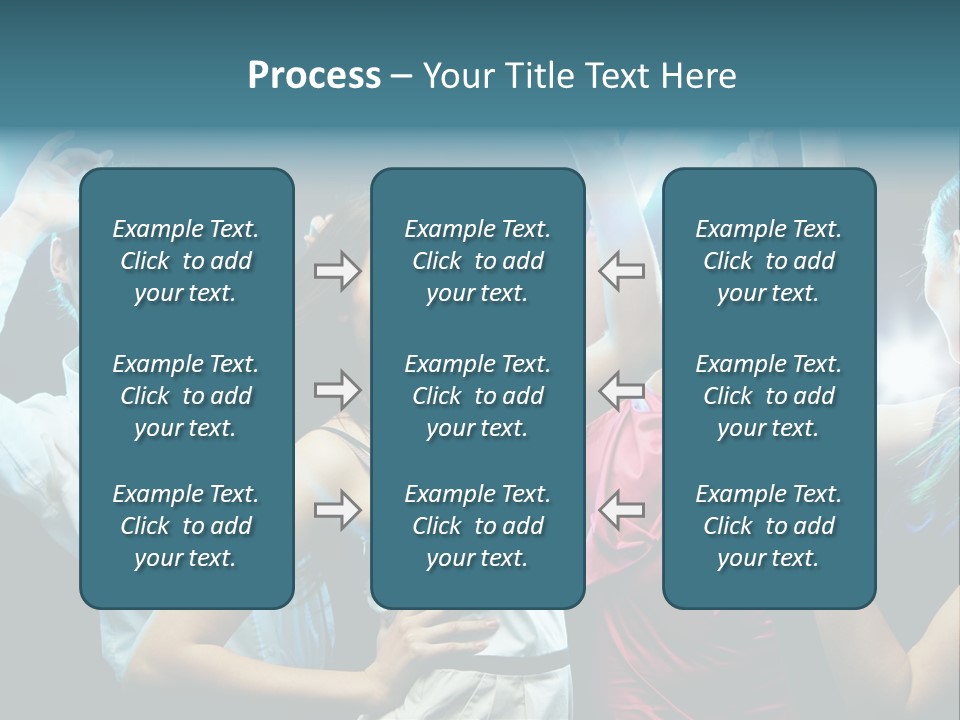 Group Moving Four PowerPoint Template