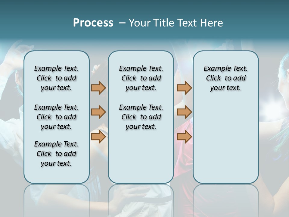 Group Moving Four PowerPoint Template