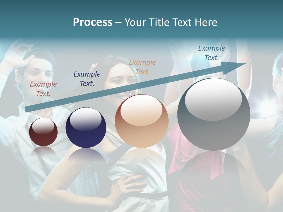 Group Moving Four PowerPoint Template