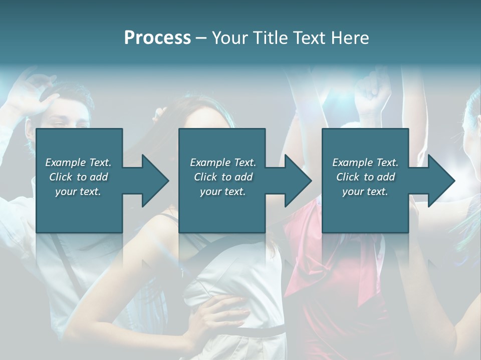 Group Moving Four PowerPoint Template