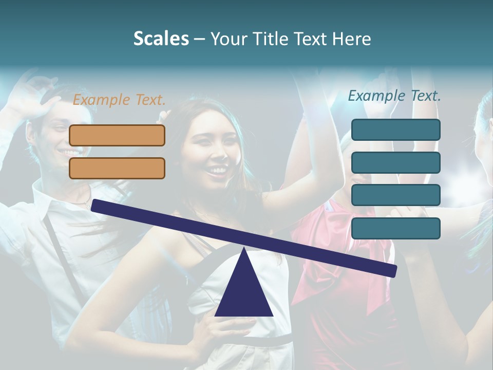 Group Moving Four PowerPoint Template