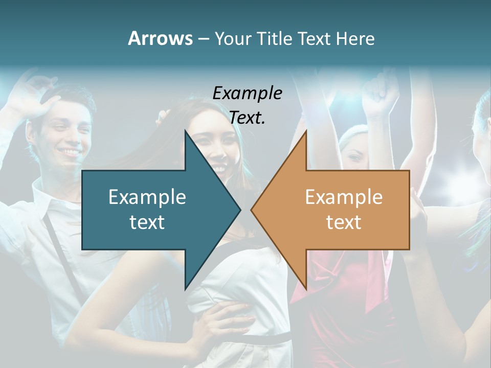 Group Moving Four PowerPoint Template