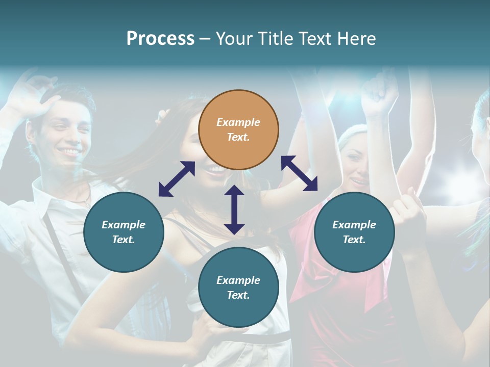 Group Moving Four PowerPoint Template