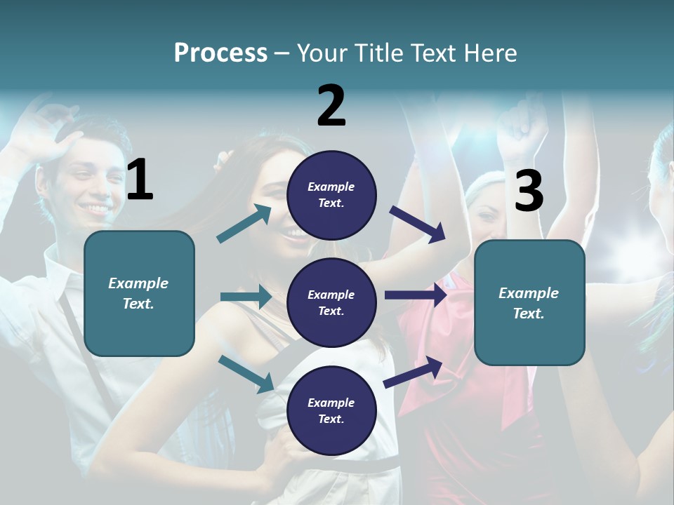 Group Moving Four PowerPoint Template