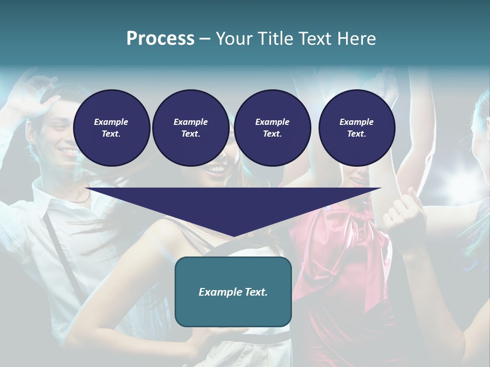 Group Moving Four PowerPoint Template