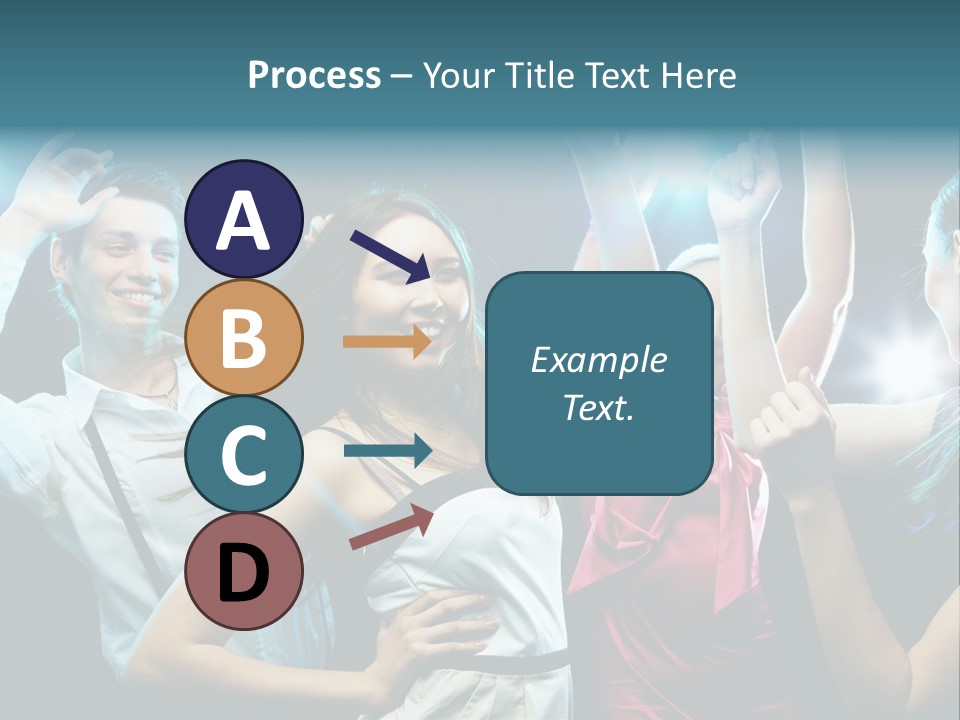 Group Moving Four PowerPoint Template