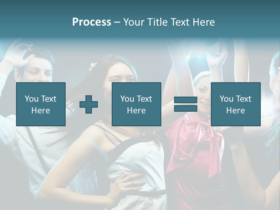 Group Moving Four PowerPoint Template
