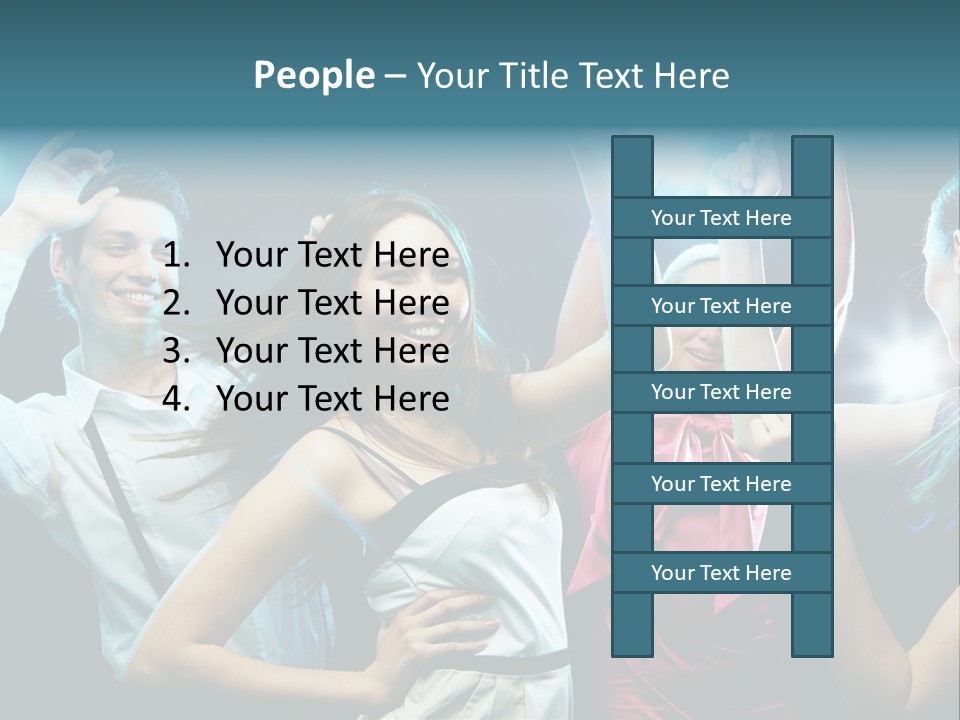 Group Moving Four PowerPoint Template