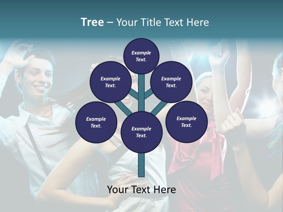 Group Moving Four PowerPoint Template