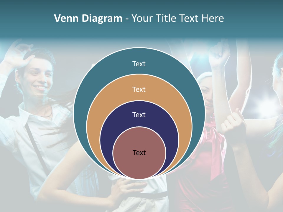 Group Moving Four PowerPoint Template