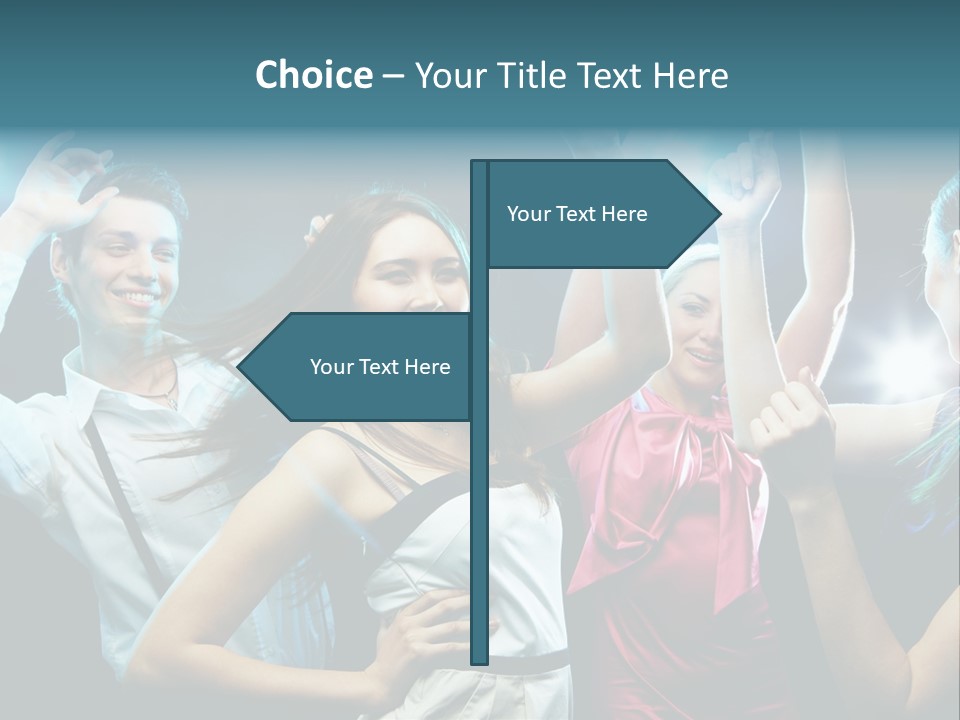 Group Moving Four PowerPoint Template