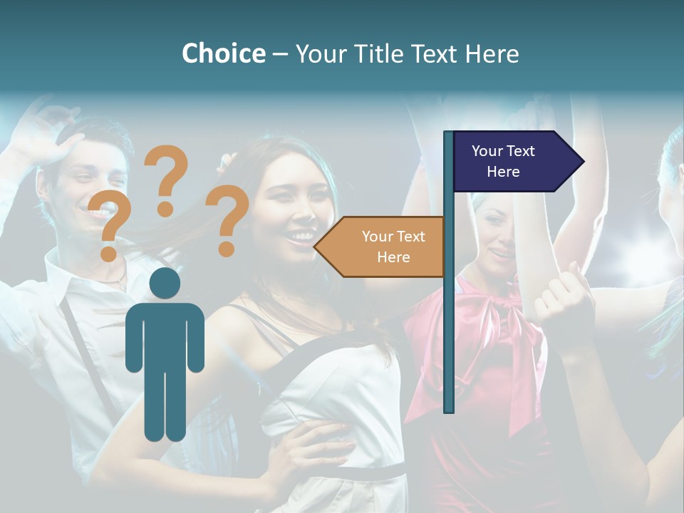 Group Moving Four PowerPoint Template