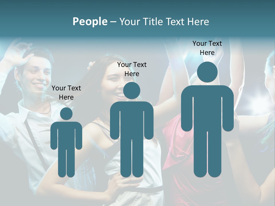 Group Moving Four PowerPoint Template