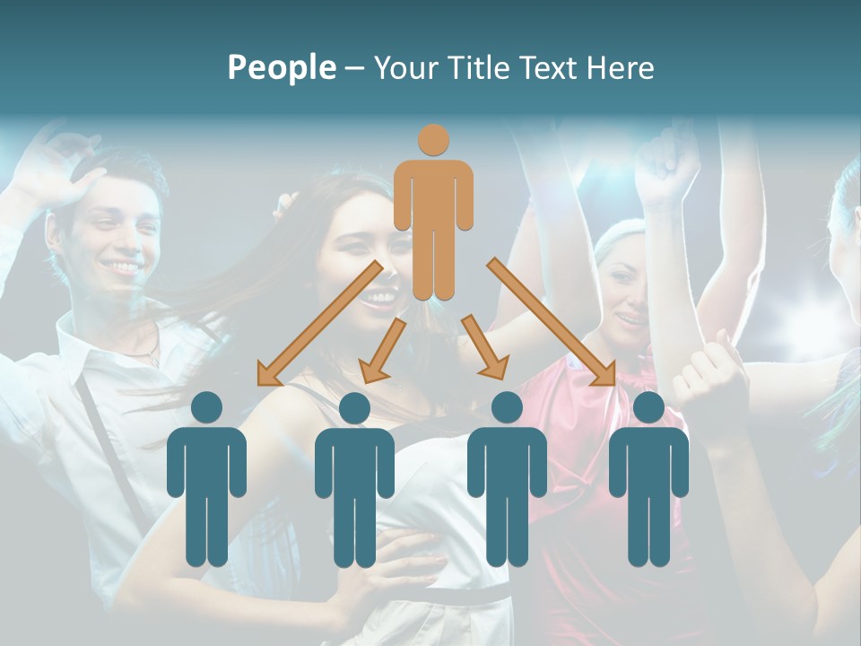 Group Moving Four PowerPoint Template