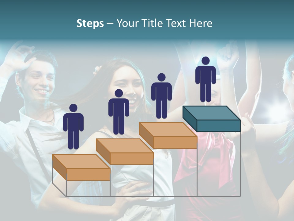 Group Moving Four PowerPoint Template