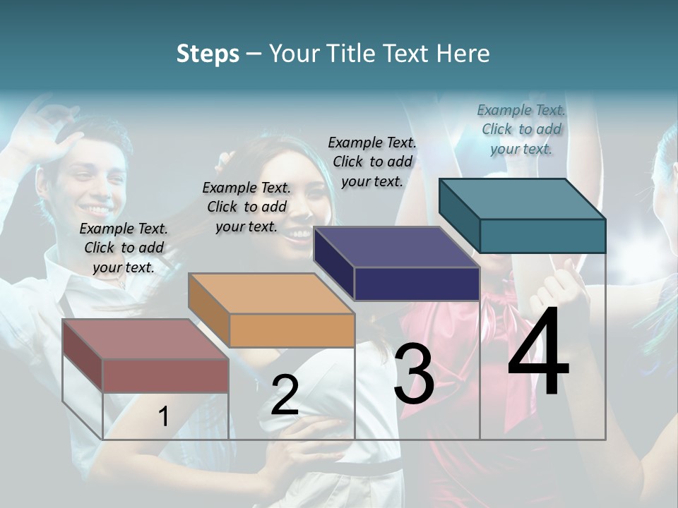 Group Moving Four PowerPoint Template