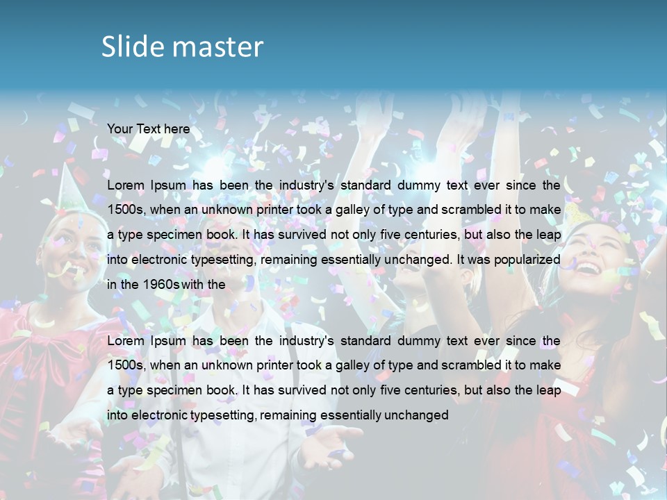 Girl Fun Confetti PowerPoint Template