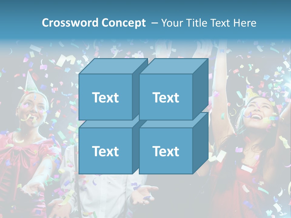 Girl Fun Confetti PowerPoint Template