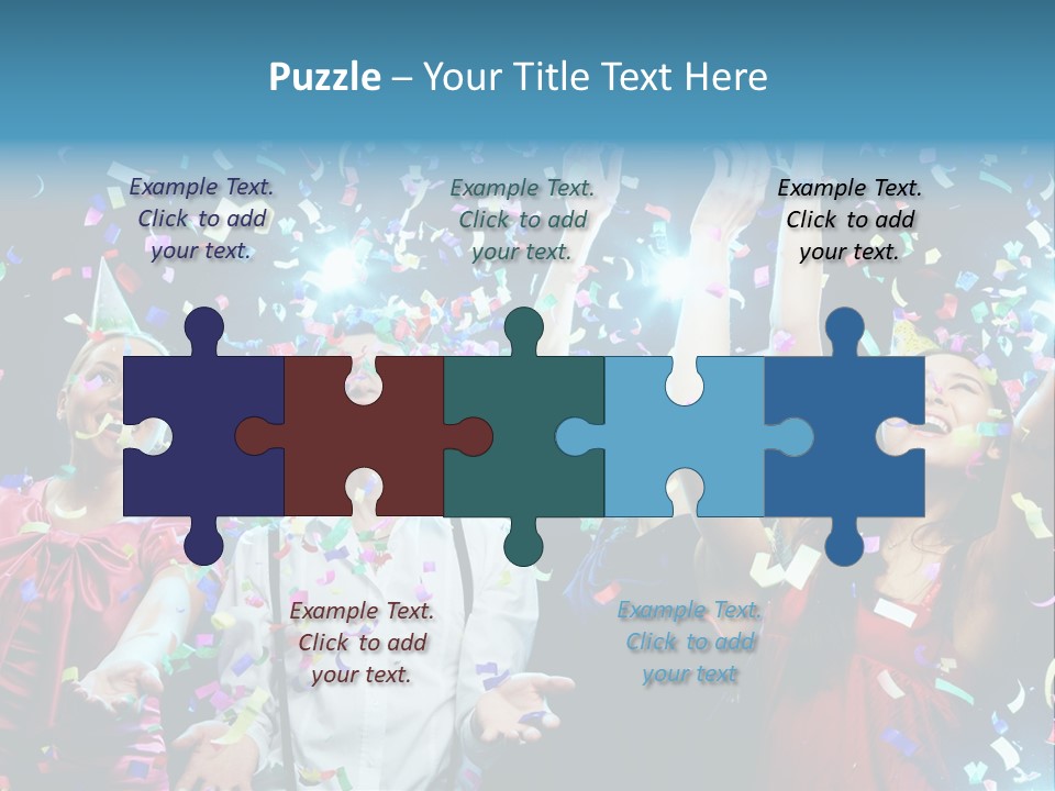 Girl Fun Confetti PowerPoint Template