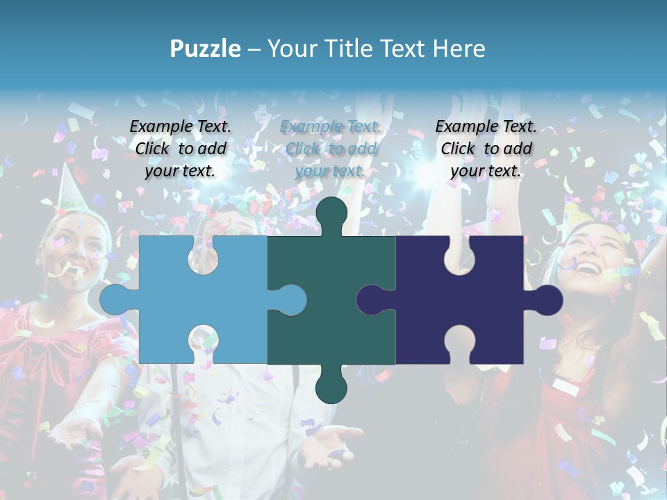 Girl Fun Confetti PowerPoint Template