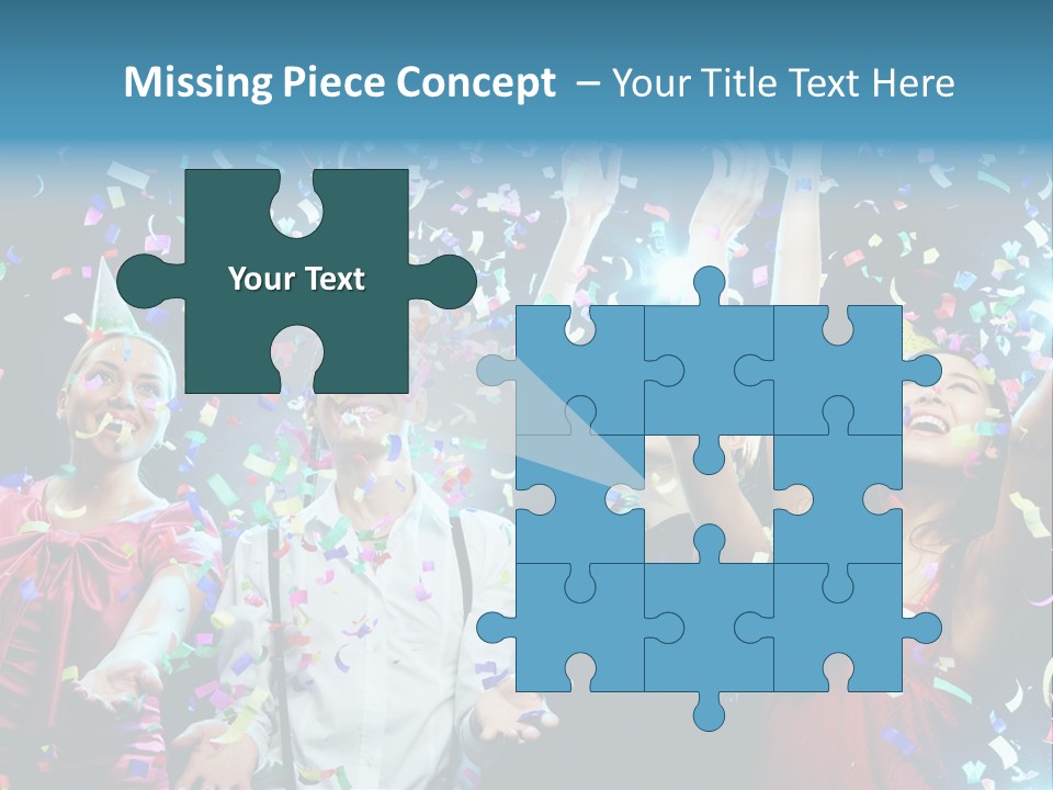 Girl Fun Confetti PowerPoint Template