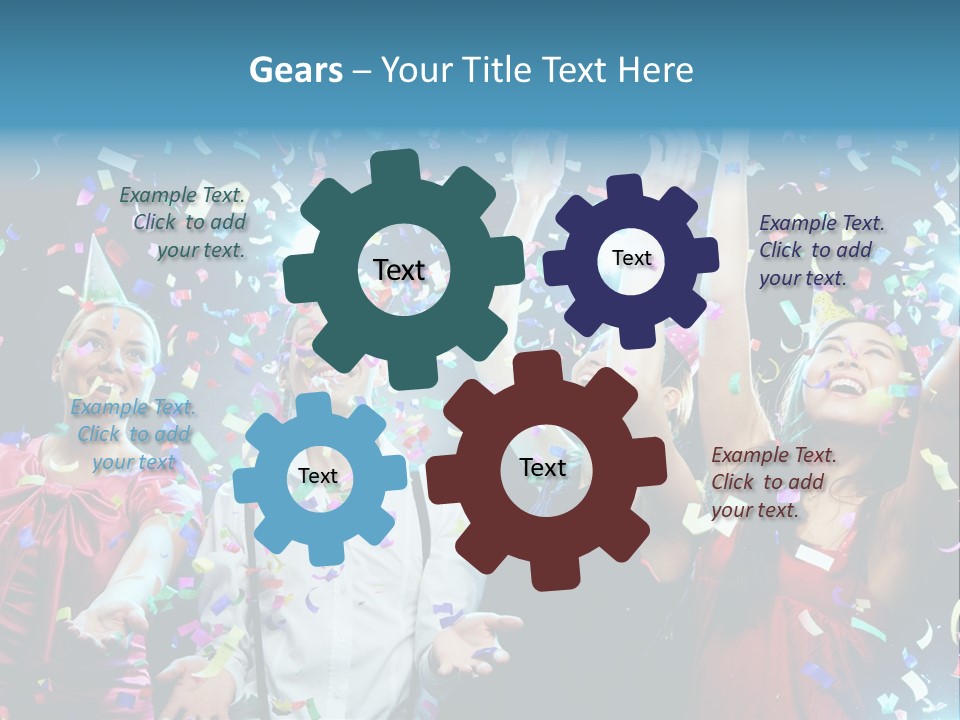 Girl Fun Confetti PowerPoint Template