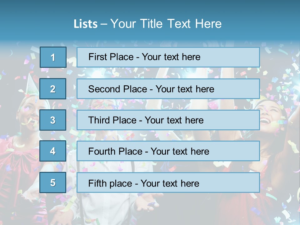 Girl Fun Confetti PowerPoint Template