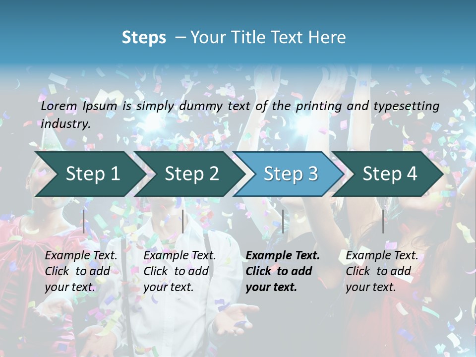 Girl Fun Confetti PowerPoint Template