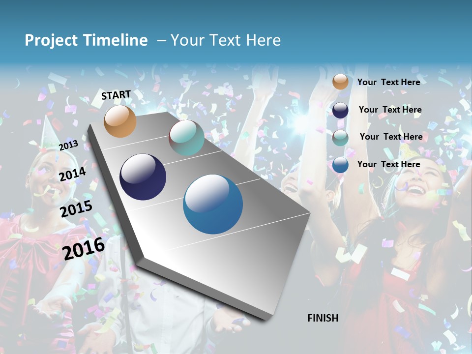 Girl Fun Confetti PowerPoint Template