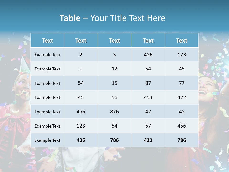 Girl Fun Confetti PowerPoint Template