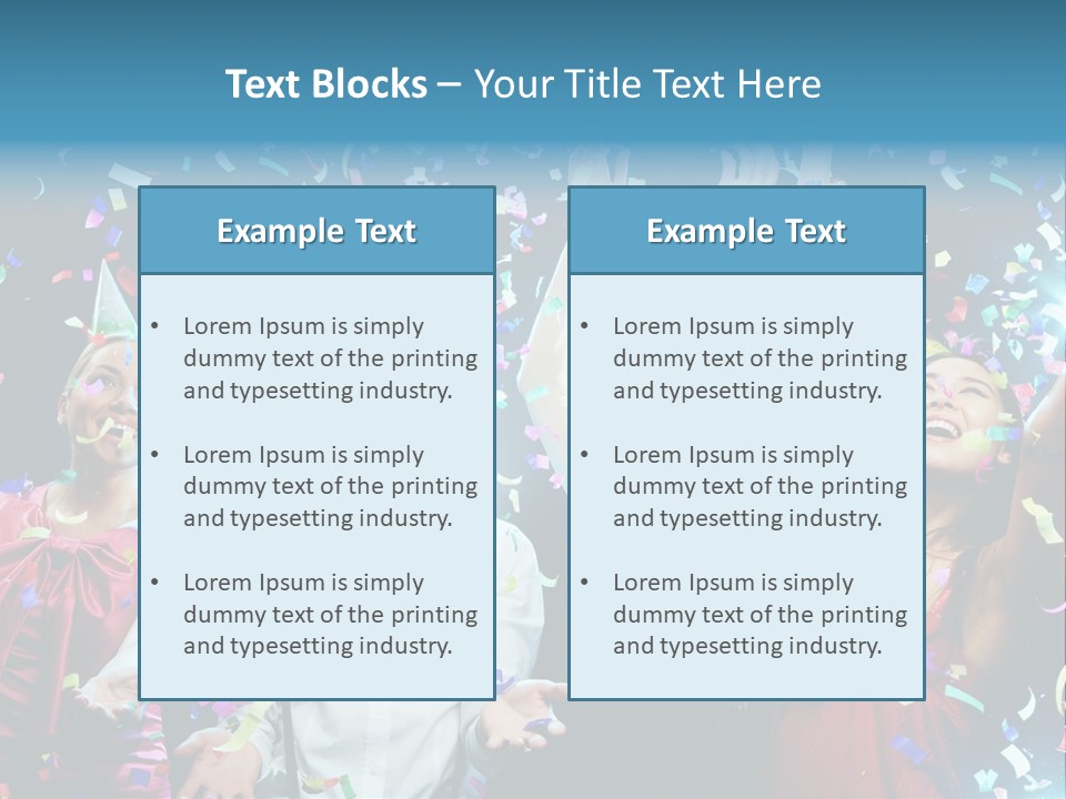 Girl Fun Confetti PowerPoint Template