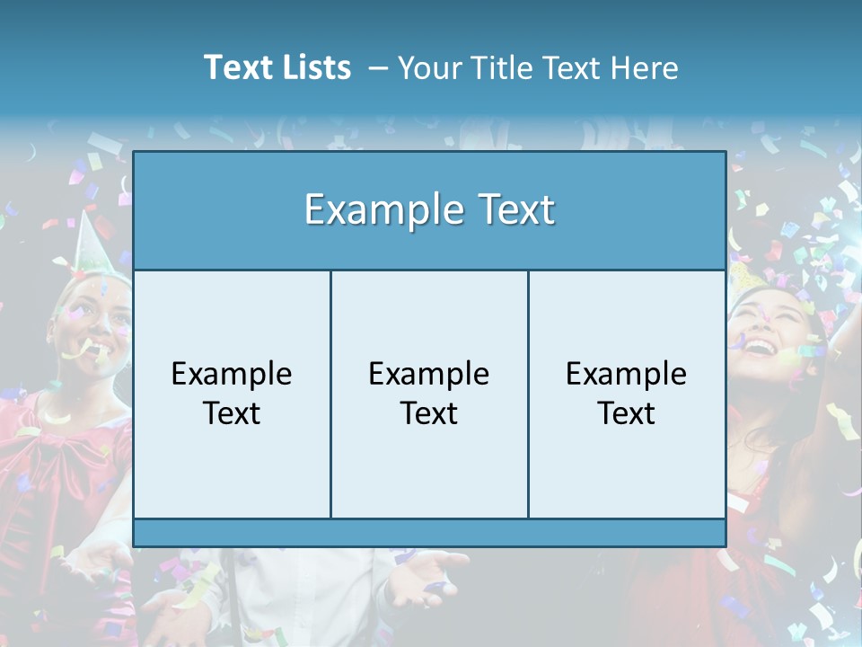 Girl Fun Confetti PowerPoint Template