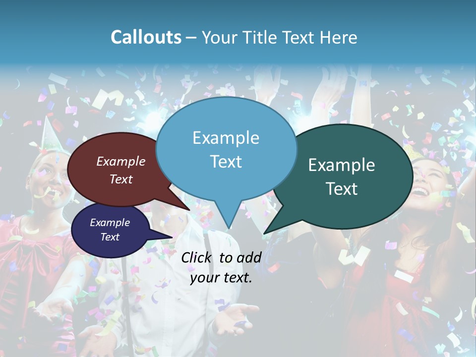 Girl Fun Confetti PowerPoint Template