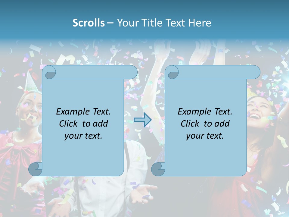 Girl Fun Confetti PowerPoint Template